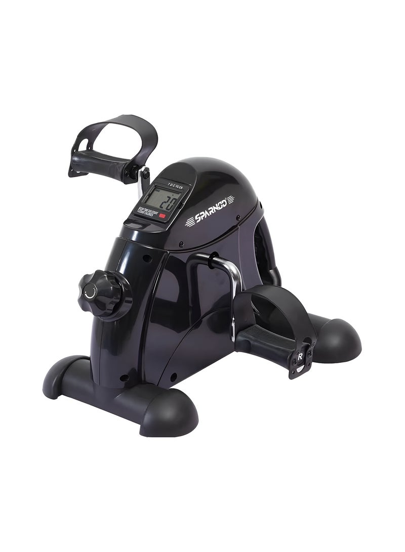 Sparnod Fitness SMB-475 Arm & Leg Mini Exercise Bike with LCD Display, Adjustable Resistance, Portable Under Desk Pedal Exerciser for Home & Office Workout, Compact Steel Frame, 120kg Capacity - Image 1